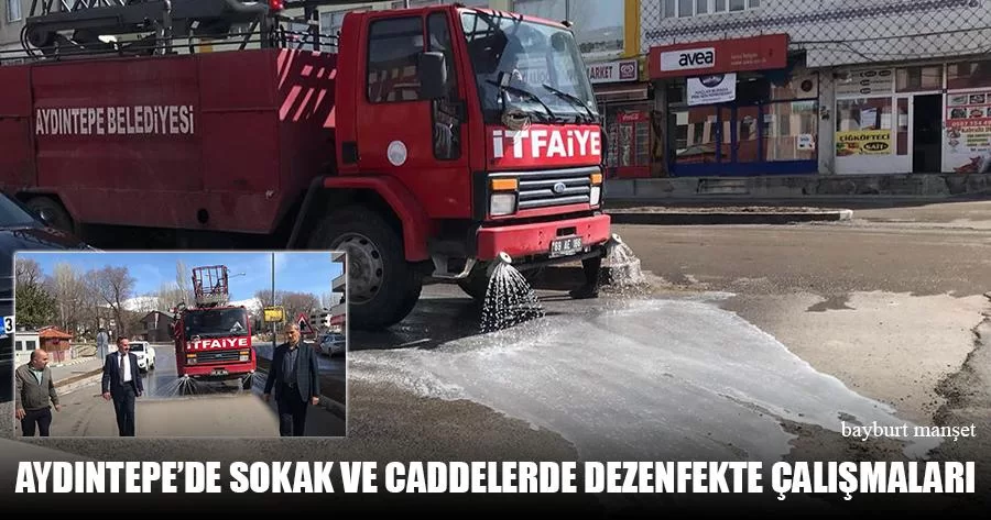 Aydıntepe’de Sokak Ve Caddelerde Dezenfekte Çalışmaları Yapıldı