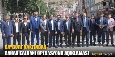 Bayburt Vakfından Bahar Kalkanı Operasyonu Açıklaması