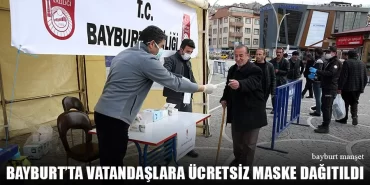 Bayburt’ta Vatandaşlara 2 Bin Adet Ücretsiz Maske Dağıtıldı