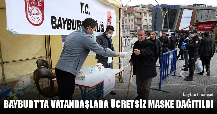 Bayburt’ta Vatandaşlara 2 Bin Adet Ücretsiz Maske Dağıtıldı