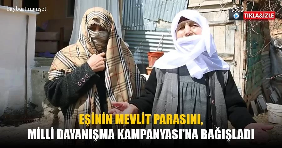 Eşinin Mevlit Parasını, Milli Dayanışma Kampanyası'na Bağışladı