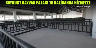 Bayburt Hayvan Pazarı 16 Haziranda Hizmette