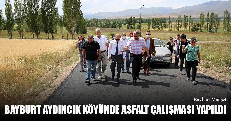 Bayburt Aydıncık Köyünde Asfalt Çalışması Yapıldı