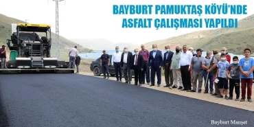 Bayburt Pamuktaş Köyü’nde Asfalt Çalışması Yapıldı