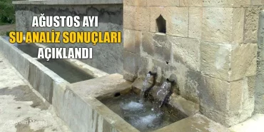Ağustos 2020 Yılı Su Analiz Sonuçları Açıklandı