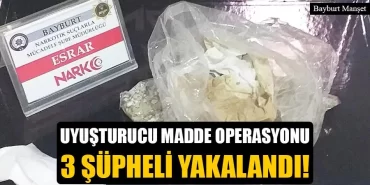 Uyuşturucu Madde Operasyonu 3 Şüpheli Yakalandı!
