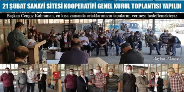 21 Şubat Sanayi Sitesi Kooperatifi Genel Kurul Toplantısı Yapıldı