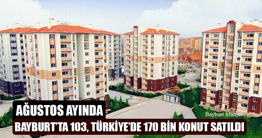 Ağustos 2020 Yılında Bayburt'ta 103 Konut Satıldı