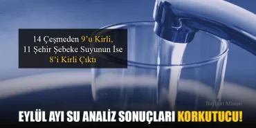 Eylül 2020 Yılı Su Analiz Sonuçları Korkutucu!