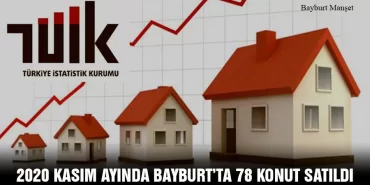 2020 Kasım Ayında Bayburt'ta 78 Konut Satıldı