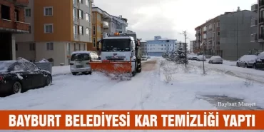 Bayburt Belediyesi Kar Temizliği Yaptı