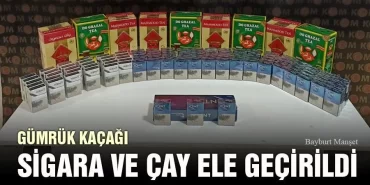 Gümrük Kaçağı Sigara ve Çay Ele Geçirildi