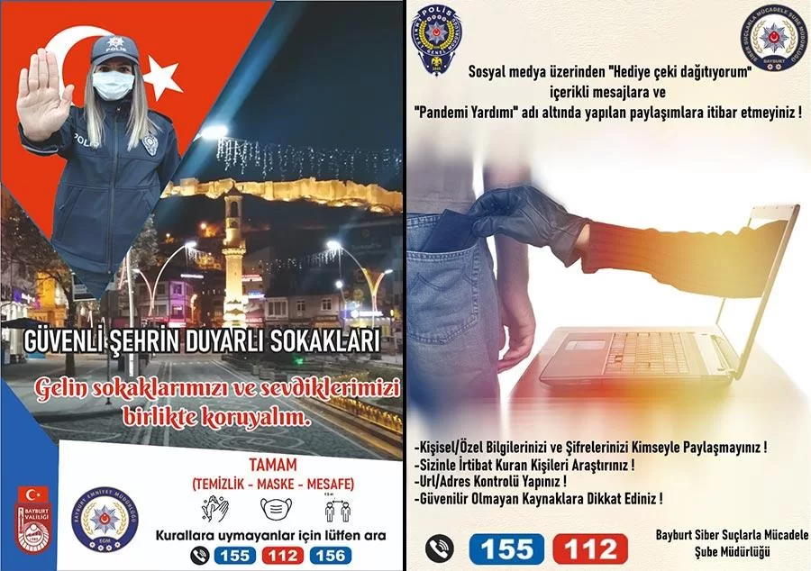Bayburt Emniyeti'nden Salgınla Mücadele Çalışması