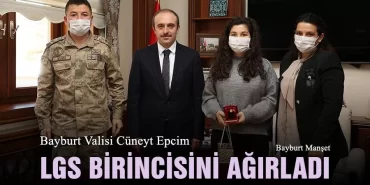 Bayburt Valisi LGS Birincisini Ağırladı