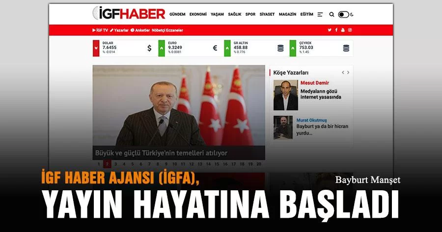 İGF Haber Ajansı (İGFA), Yayın Hayatına Başladı