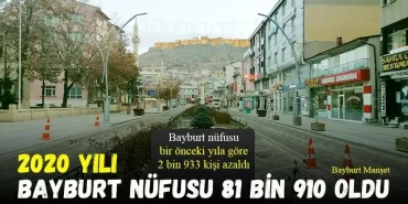 2020 Yılı Bayburt Nüfusu 81 Bin 910 Oldu