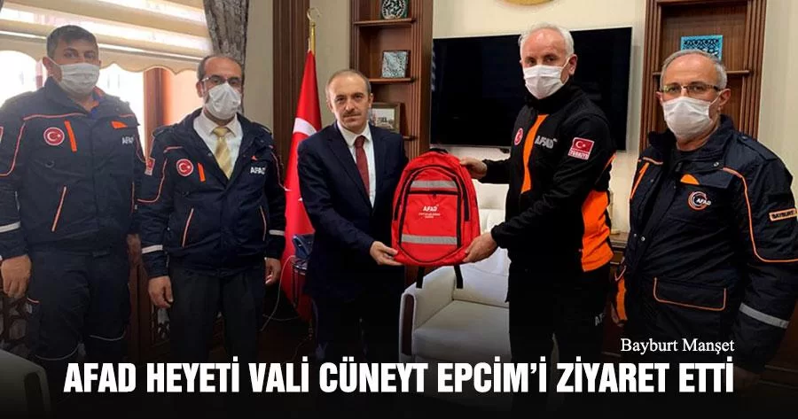 AFAD Heyeti Vali Cüneyt Epcim’i Ziyaret Etti