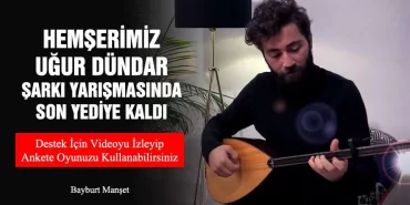 Hemşerimiz Uğur Dündar Şarkı Yarışmasında Son Yediye Kaldı