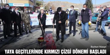 Yaya Geçitlerinde Kırmızı Çizgi Dönemi Başladı