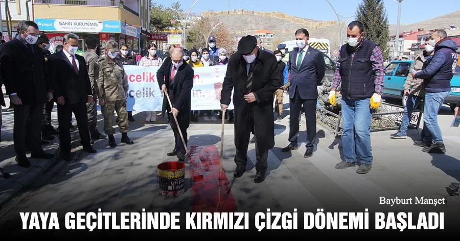 Yaya Geçitlerinde Kırmızı Çizgi Dönemi Başladı