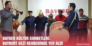 BAYDER Kültür Sohbetleri, Bayburt Gezi Rehberinde Yer Aldı