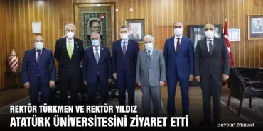 Rektör Türkmen Ve Rektör Yıldız Atatürk Üniversitesini Ziyaret Etti