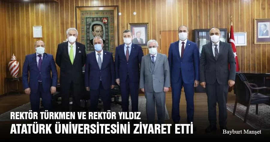 Rektör Türkmen Ve Rektör Yıldız Atatürk Üniversitesini Ziyaret Etti