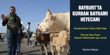 Bayburt’ta Hayvan Satış Pazarı’nda Bayram Heyecanı Yaşanıyor