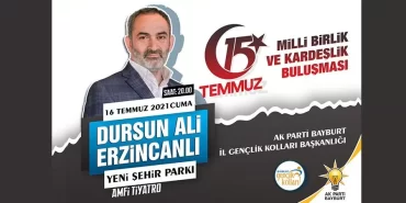 Dursun Ali Erzincanlı Bayburt'a Geliyor