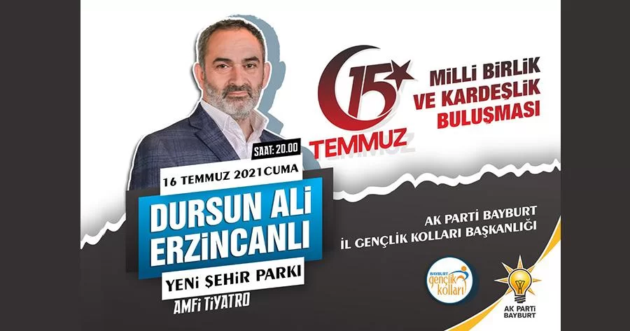 Dursun Ali Erzincanlı Bayburt'a Geliyor