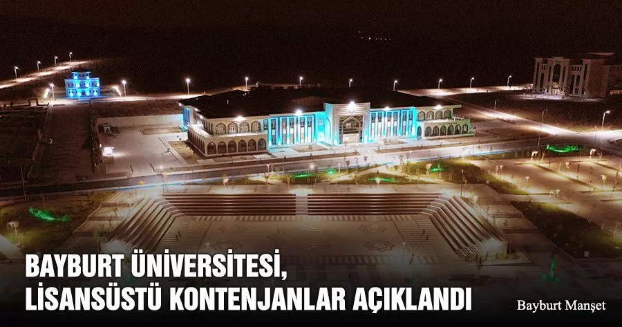 Bayburt Üniversitesi, Lisansüstü Programlar İçin Belirlenen Kontenjanlar Açıklandı