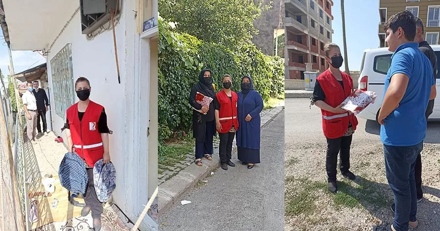 Bayburt Kızılay Şubesinden Öğrencilere Eğitim Seti Yardımı