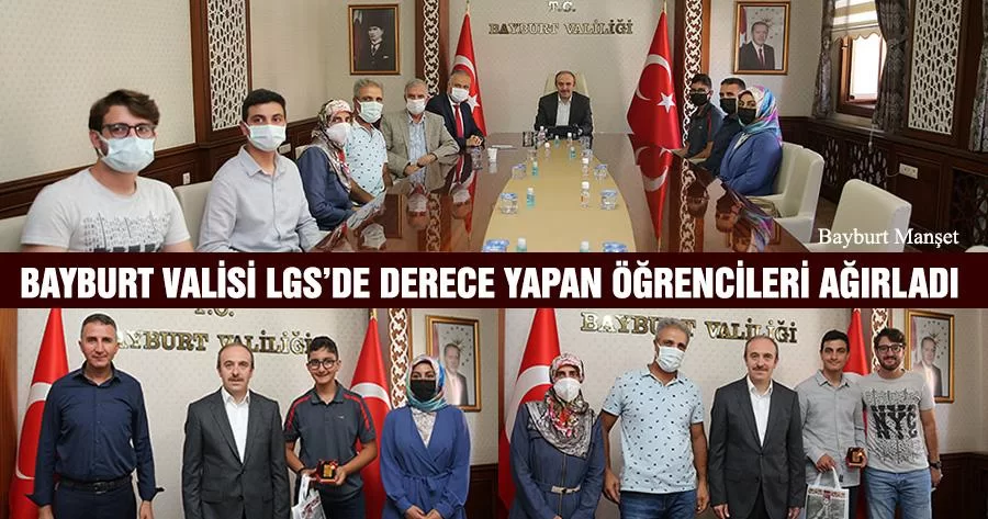 Bayburt Valisi LGS’de Derece Yapan Öğrencileri Ağırladı