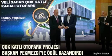 Çok Katlı Otopark Projesi Başkan Pekmezci'ye Ödül Kazandırdı