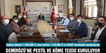 Demirözü’ne Pestil ve Köme Tesisi Kuruluyor