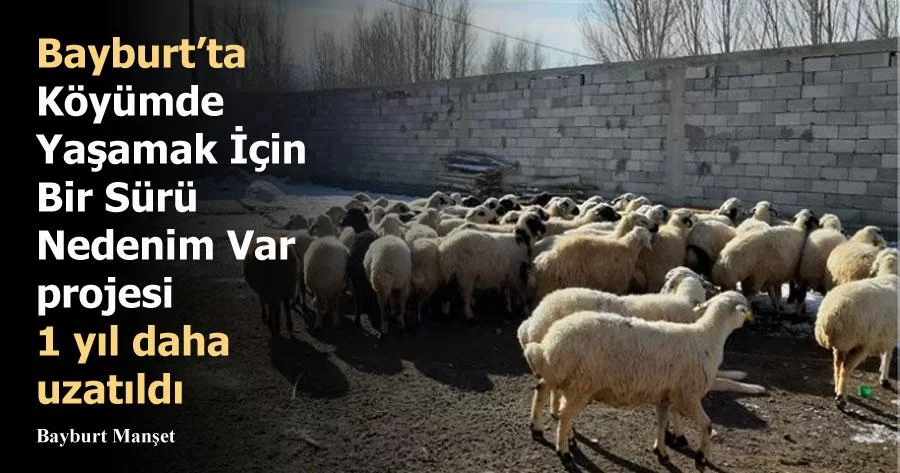 Bayburt’ta “Köyümde Yaşamak İçin Bir Sürü Nedenim Var” Projesi 1 yıl daha uzatıldı