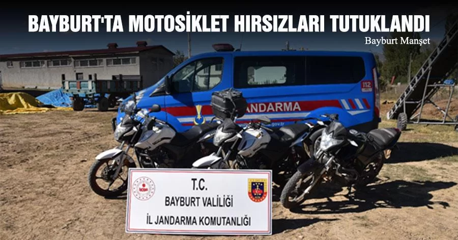 Bayburt'ta Motosiklet Hırsızları Tutuklandı