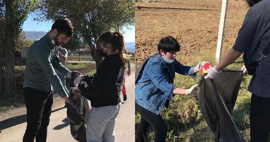 Bayburt'ta Öğrenciler Çevre Temizliği Etkinliği Düzenledi