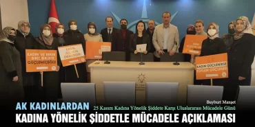 AK Kadınlardan, Kadına Yönelik Şiddetle Mücadele Açıklaması