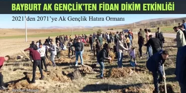 Bayburt Ak Gençlik’ten Fidan Dikim Etkinliği