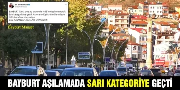 Bayburt Aşılamada Sarı Kategoride Yer Aldı