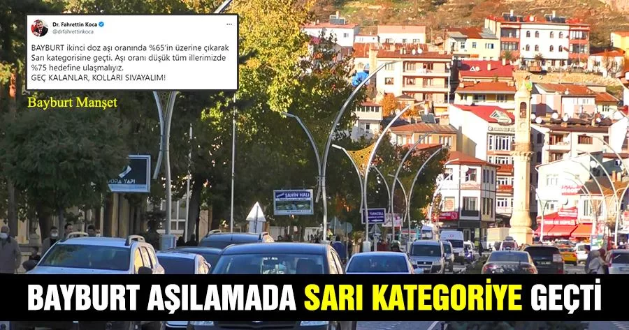 Bayburt Aşılamada Sarı Kategoride Yer Aldı