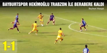 Bayburtspor Hekimoğlu Trabzon İle Berabere Kaldı