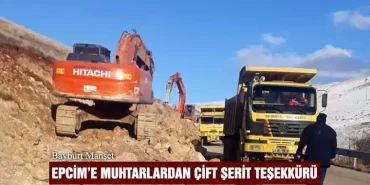 Bayburt Valisi Epcim’e Muhtarlardan Çift Şerit Teşekkürü