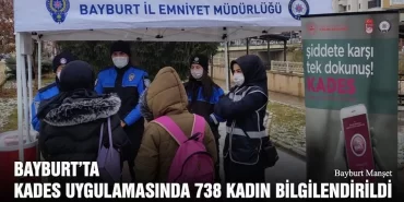 Bayburt’ta KADES Uygulamasında 738 Kadın Bilgilendirildi