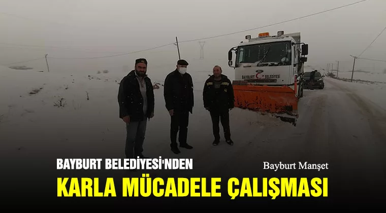 Bayburt Belediyesi'nden Karla Mücadele Çalışması