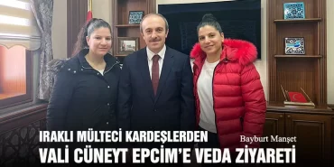 Iraklı Mülteci Kardeşlerden Vali Cüneyt Epcim’e Veda Ziyareti