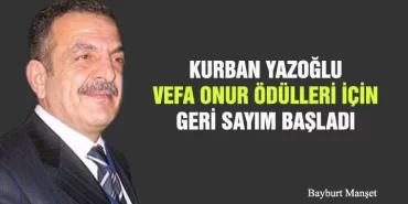 Kurban Yazoğlu Vefa Onur Ödülleri İçin Geri Sayım Başladı