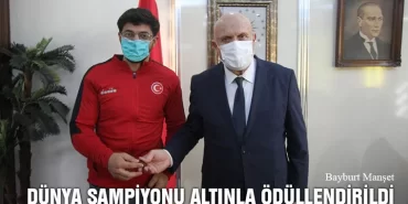 Dünya Şampiyonu Yusuf Ziya Yıldızoğlu Altınla Ödüllendirildi