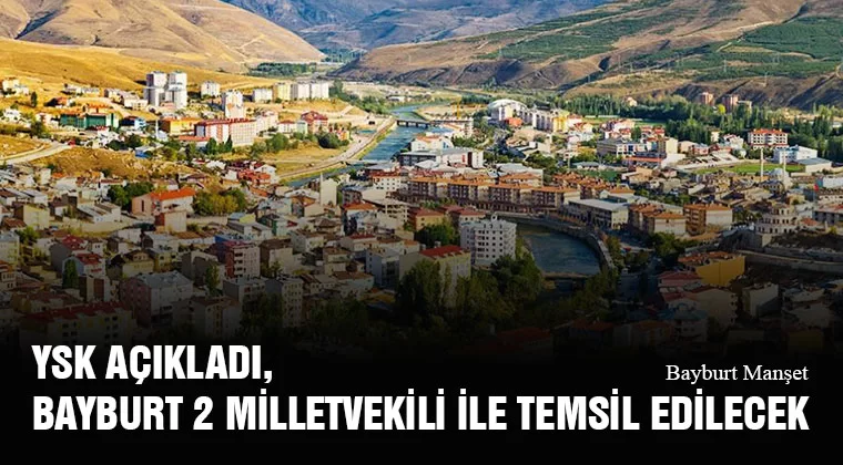 YSK Açıkladı, Bayburt 2 Milletvekili İle Temsil Edilecek